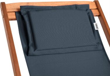 Дерев&39яний шезлонг Casaria, водонепроникний, складаний, регульований, вантажопідйомність 160 кг, підлокітники, подушка для шиї, садовий/балконний шезлонг, акацієве дерево, 94x94x60 см, антрацит