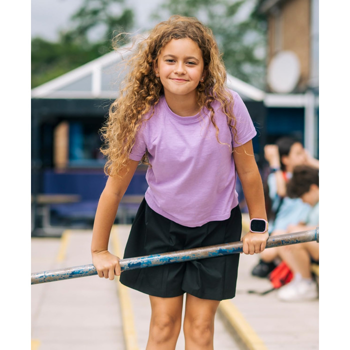 Водонепроникний дитячий телефон-годинник (із SIM-карткою) 4G, дзвінки, повідомлення, шкільний режим, функція SOS, GPS, камера, крокомір - з безкоштовним 3-місячним контрактом (РОЖЕВИЙ) РОЖЕВИЙ X6 - з безкоштовним 3-місячним контрактом, 6 Play -