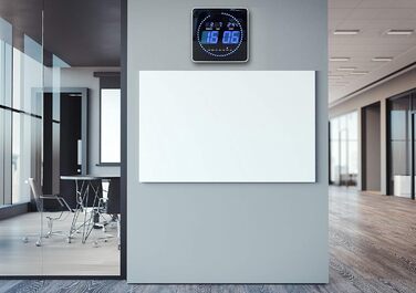 Світлодіодний настінний годинник Unilux FLO з датою та термометром, 28 x 28 см