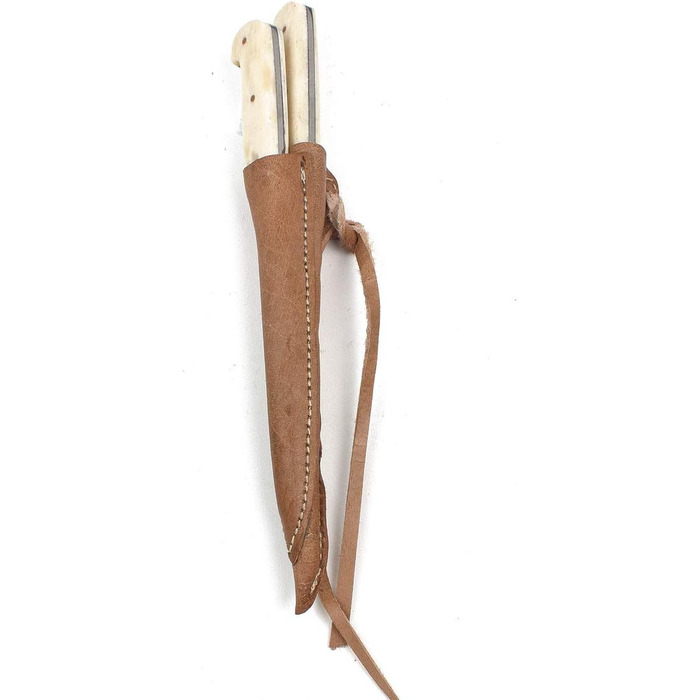 Середньовічні столові прибори у подвійних шкіряних піхвах (кістка, тип 6)