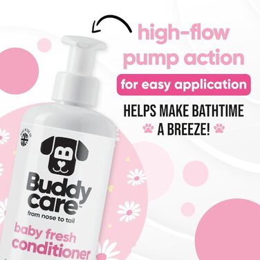 Дитячий кондиціонер для собак Baby Fresh від Buddycare - 500 мл - Ароматизований кондиціонер з пудровим ароматом, з алое вера та провітаміном B5