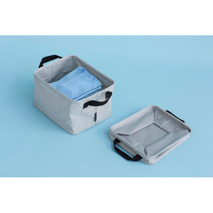 Складний кошик для білизни - Багатофункціональний ящик для зберігання паперу та іграшок - Велика ємність - Для вологого та сухого прання - Водонепроникне покриття - Органайзер - Сірий - 35 л, 30 x 20 x 10 см
