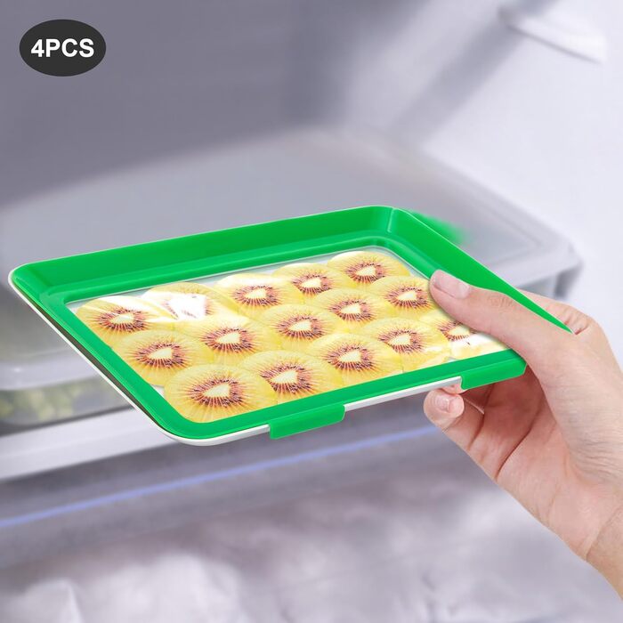 Коробка для шинки, для холодильника, зберігання шинки, холодильник, комплект із 4 контейнерів, для зберігання продуктів, ідеально підходить для кемпінгу, вечірок, сімей (30 x 20 см)