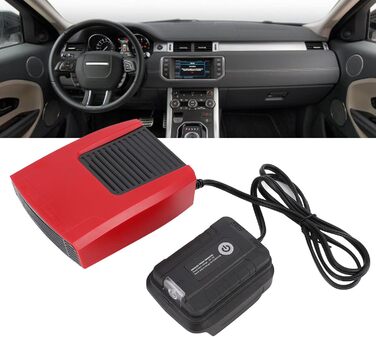 Акумуляторний обігрівач Fockety, портативний, тихий обігрівач для невеликих приміщень зі світлом, USB-портом та термостатом, акумуляторний розморожувач вікон автомобіля для автомобілів, офісу