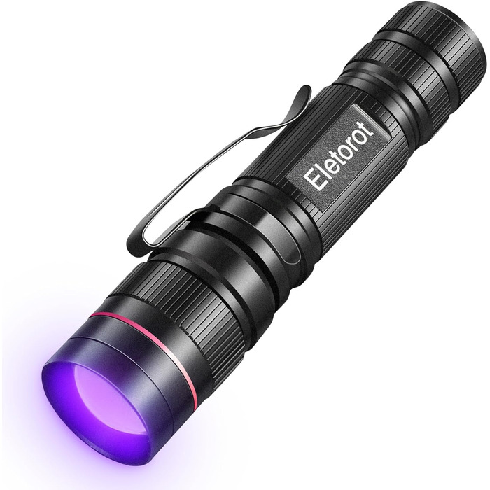 УФ-ліхтарик Eletorot Світлодіодна ручна лампа Blacklight, детектор фальшивих паперових грошей або засохлих плям сечі