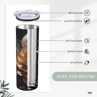 Кухоль з прямою трубочкою, 590 мл, білий, ніжний принт квітки лотоса, дорожній кухоль, підходить для кемпінгу, офісу та дому