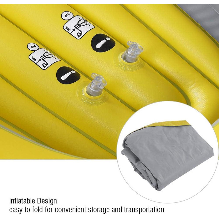 Надувний човен Tbest Schlaucot для 2 осіб, каяк, каное, плот, весловий човен, складний екскурсійний човен, ПВХ матеріал для 2 осіб