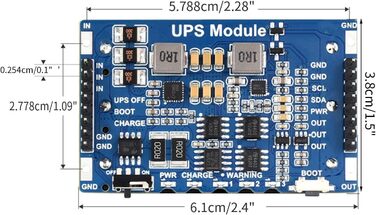 Плата розширення джерела безперебійного живлення ForRaspberryPi 5V 2.5A Плата розширення джерела безперебійного живлення для RaspberryPi 5V 2.5A