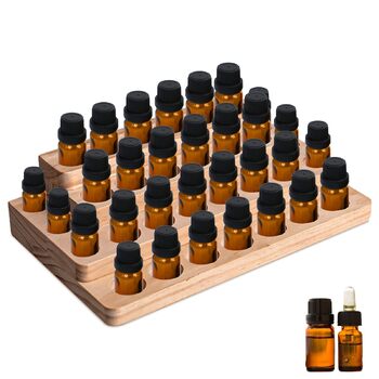 Дерев&39яна підставка для ефірних олій HOMURY з 30 отворами, коробка для зберігання ефірних олій, контейнер для зберігання ефірних олій, подарункова коробка для ароматичних олій, ефірних олій, лаку для нігтів