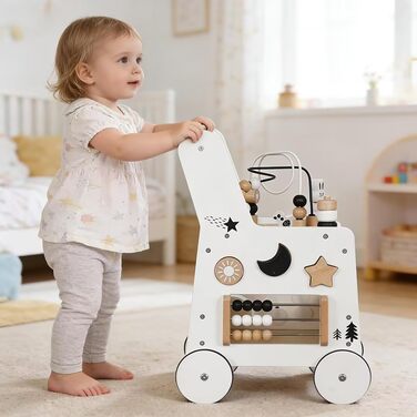 Дерев&39яні ходунки-кубики для немовлят 33 x 33 x 47 см Білий