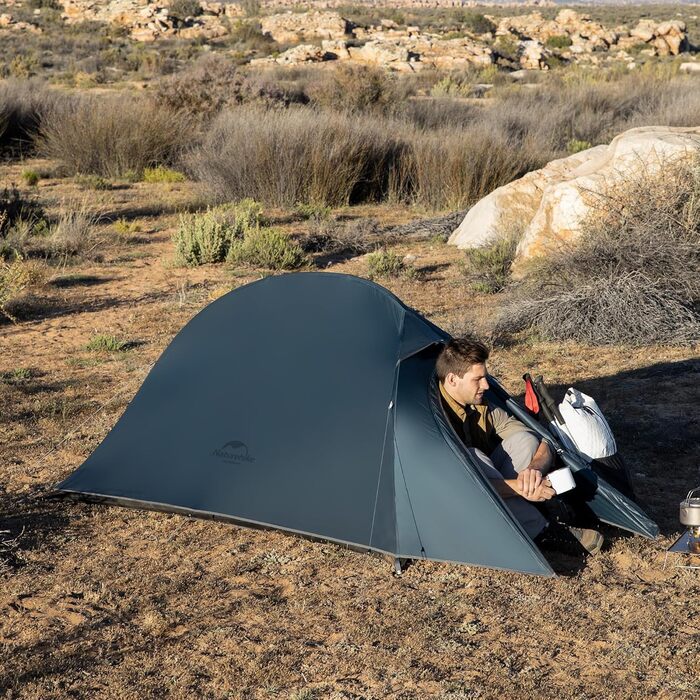 Намет Naturehike Cloud Up 1, 3-4 сезони, легкий туристичний намет для 1 особи, водонепроникний, захищений від комах сімейний намет для активного відпочинку, походів, альпінізму, синій