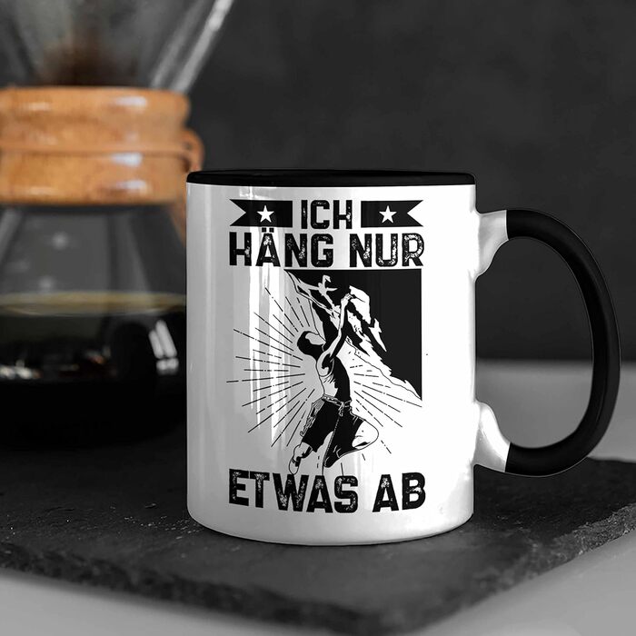 Тренд - Подарунковий кухоль для скелелазіння на свіжому повітрі. Ідея подарунка для альпіністів, з якими я просто проводжу час (чорний).