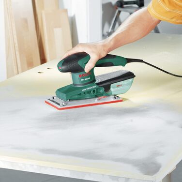 Орбітальна шліфувальна машина PSS 300 AE від Bosch, шліфувальний лист P120, мікрофільтр Bosch, кейс (250 Вт, частота коливань 14 0