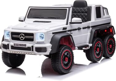 Дитячий автомобіль FINOOS Mercedes G63 6X6 AMG 12V, Дитячий електромобіль 4X45W, З гумовими шинами, Шкіряне сидіння З пультом дист