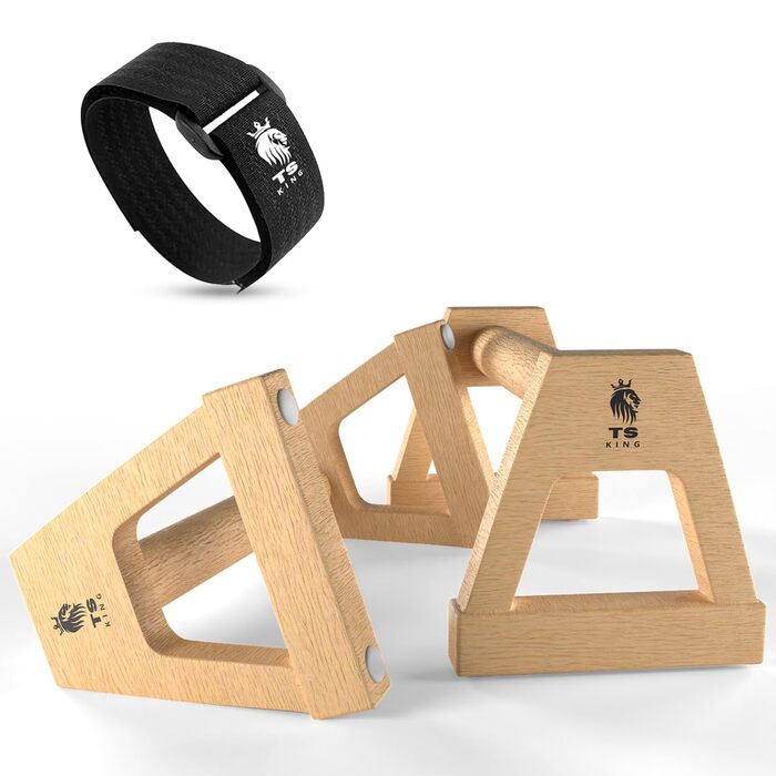 Великі ручки для віджимань 2 нековзні та захисні для суглобів дерев&39яні ручки ідеальне обладнання для паралельних занять та калістеніки для тренувань з власною вагою в приміщенні та на вулиці ідеально підходить для віджимань та стійки на руках