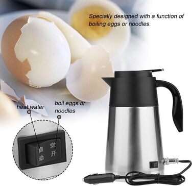 Портативний 1300 мл великої ємності 12/24 В автомобільний чайник вантажівка чайник водонагрівач пляшка для подорожей, приготування