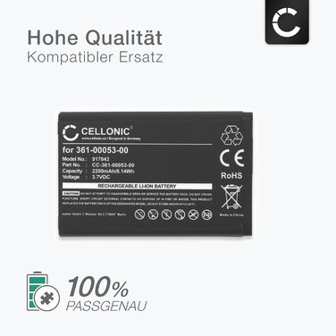 Акумулятор для навігації, сумісний з Garmin VIRB, Monterra VIRB Elite Alpha 100 (2200 мАг, 3,7 В) 2 шт. 2 акумулятори