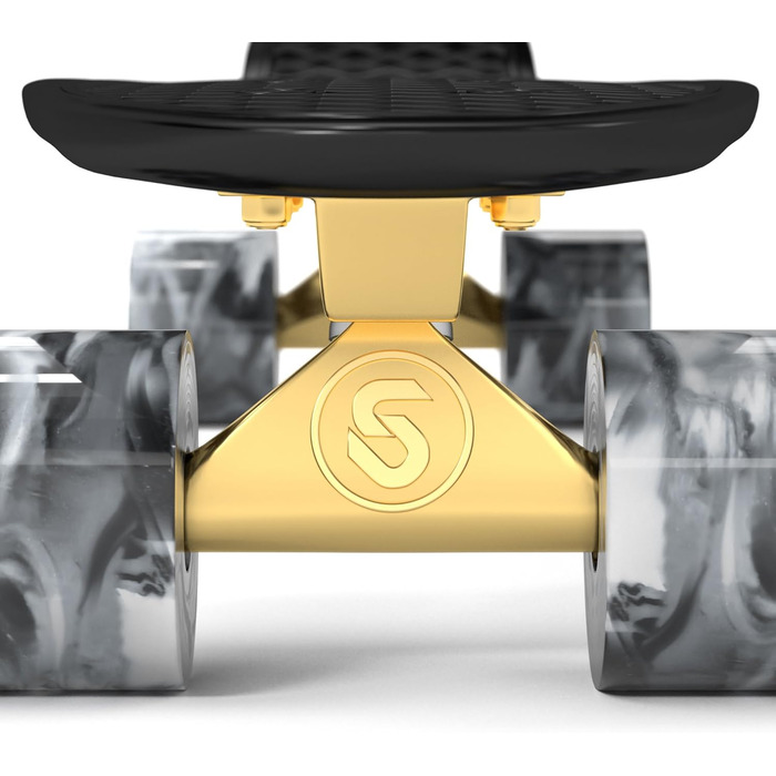 Міні-скейтборд крейсер. 22-дюймова пластикова дошка в ретро стилі, в комплекті з чорною мамбою