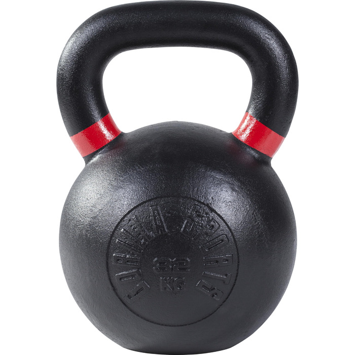 Гіря GORILLA SPORTS (432 кг), чавун, чорна з кольоровим маркуванням, 32 кг