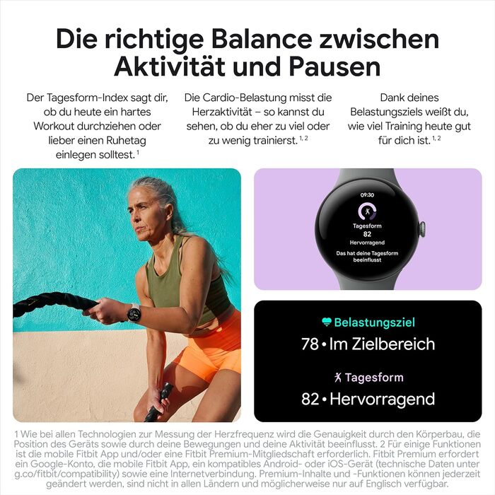 Мм) смарт-годинник на Android із відстеженням серцевого ритму, розширеними функціями бігу від Fitbit, Fitness Insights, 24-годинним зарядом батареї матово-чорний алюмінієвий корпус браслет Obsidian Wi-Fi матово-чорний / Obsidian Wi-Fi, 3 (45