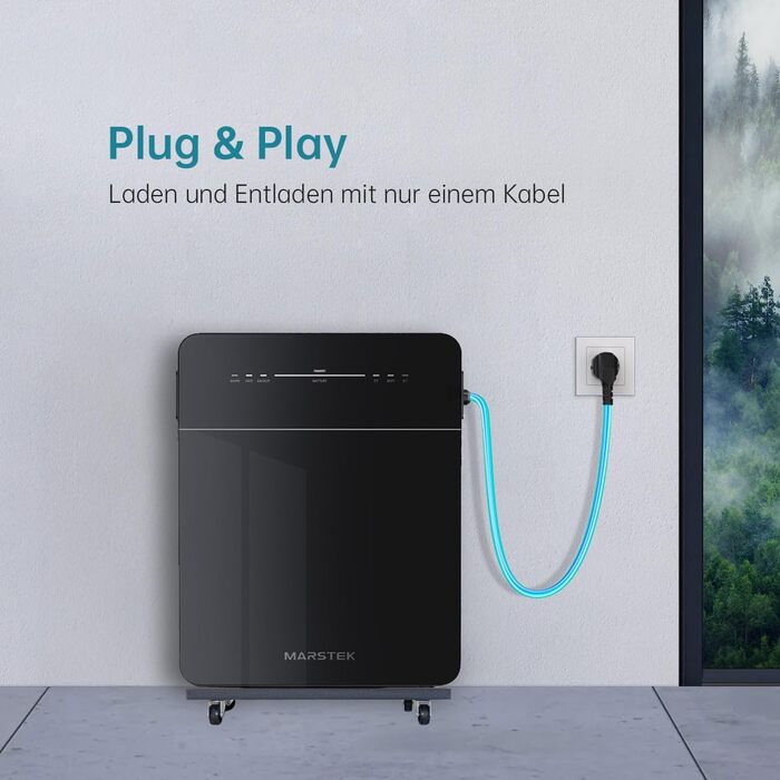 Сонячна система накопичення енергії нового покоління зі змінним струмом, технологія plug-and-play, потужність заряджання/розряджання 2500 Вт, IP65, аварійне живлення, керування за допомогою застосунку, можливість розширення до 20,48 кВтгод, 10-річна гаран