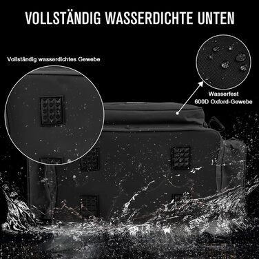 Сумка для риболовлі Goture, водонепроникна сумка через плече з мяким боком, регульований ремінь для вудки, рюкзак для риболовлі з мякими лямками та неслизьким дном Чорний Чорний 40 см*30 см*24 см