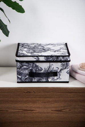 Кошик Idea Home NP-101M Anthracite Flowers 30x28x15 см (7058547)
