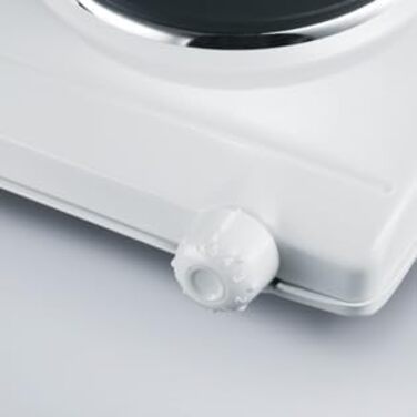 Подвійна конфорка SEVERIN для кухні, офісу або кемпінгу, невелика плита з плавним регулюванням температури, похідна плита на дві каструлі, біла, 1,500 Вт, DK 1042 біла одинарна