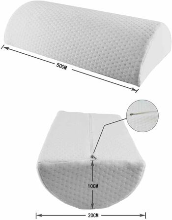 Подушка для колін для тих, хто спить на боці, подушка для довгих ніг, подушка для колін, з піни з ефектом пам&39яті, може використовуватися як подушка для шиї, поперекової подушки, подушка для ніг, подушка для щиколоток, 50*20*10 см