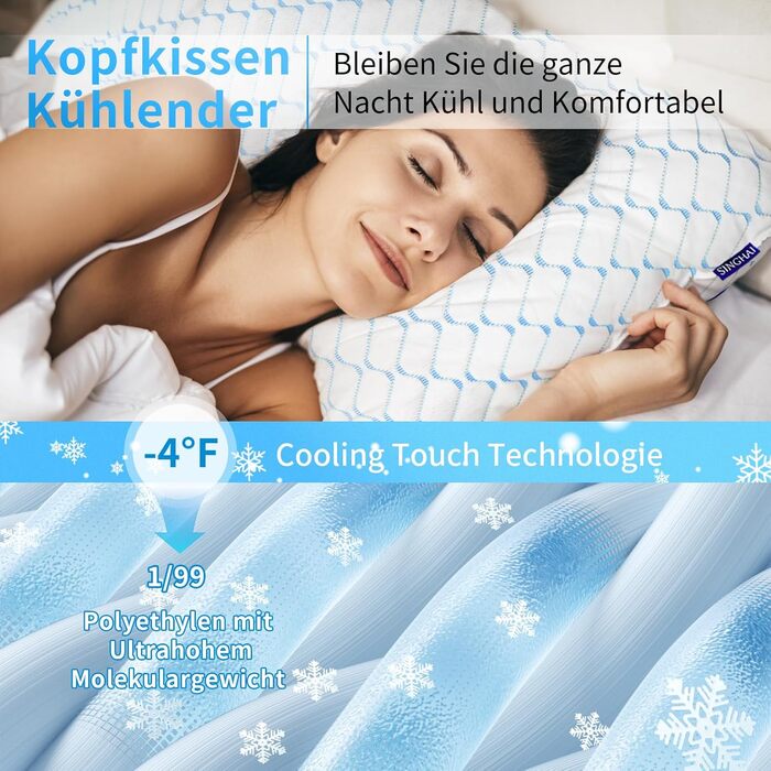 Подушка, подушка з піни з ефектом пам&39яті, охолоджувальна подушка, подушка для плоскої шиї, ортопедична подушка для сну на боці (синя хвиля, 40x60 см) Синя хвиля 40x60 см