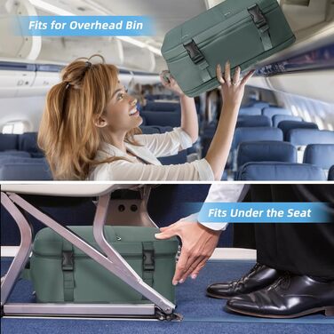 Дорожній рюкзак 20 л 40x20x25 см, ручна поклажа, сумісний з Ryanair/EasyJet, рюкзак для ноутбука 14 дюймів, легкий рюкзак для салону з відділенням для колясок, для бізнесу, навчання, подорожей - Зелений