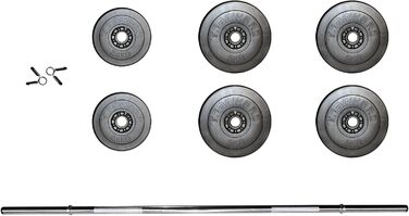 Лава для фітнесу TrainHard Power Station, чорно-червона, зі штангою 1,6 м та дисками вагою 25 кг