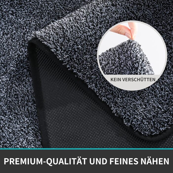 Килимок для дверей COSY HOMEER для приміщень 50 x 80 см, м'який абсорбуючий і брудовідштовхуючий килимок нековзний, низькопрофільн