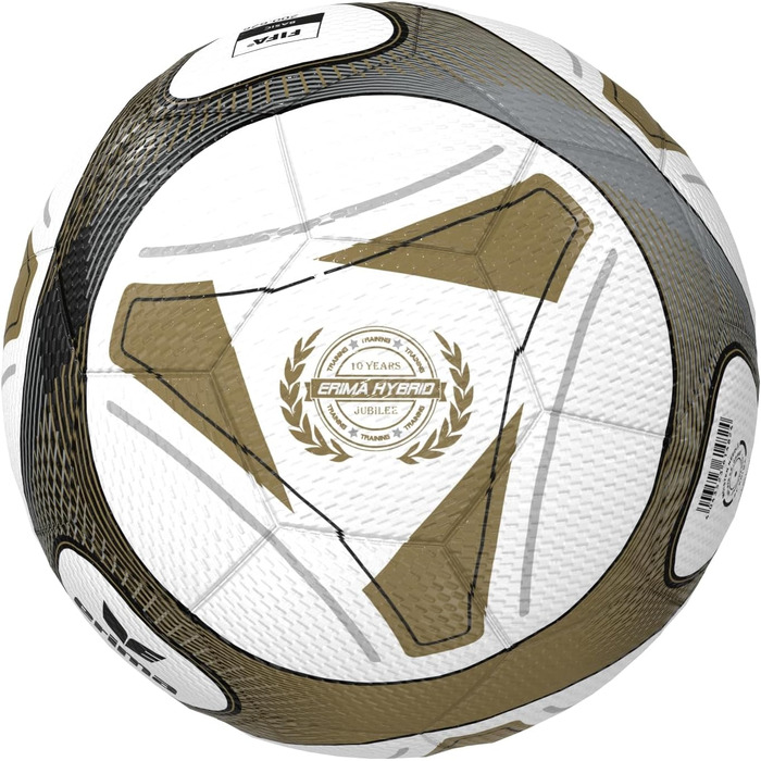 Футбольний м&39яч Erima унісекс для дорослих гібридних тренувань, білий/золотистий, 5