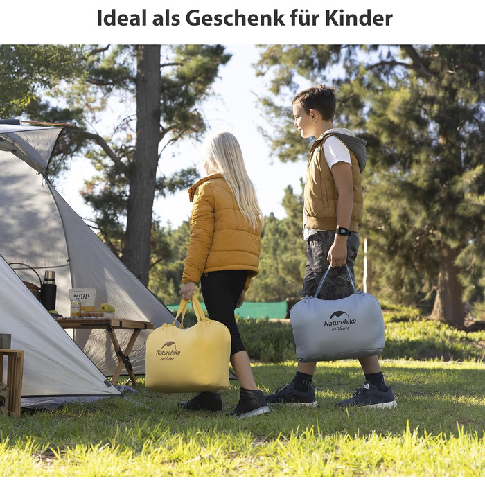 Дитячий спальний мішок Naturehike, літній, весняний, осінній, бавовняний спальний мішок для дітей, подорожей, кемпінгу, легкий теплий, кемпінговий, спальні мішки C300-жовтий