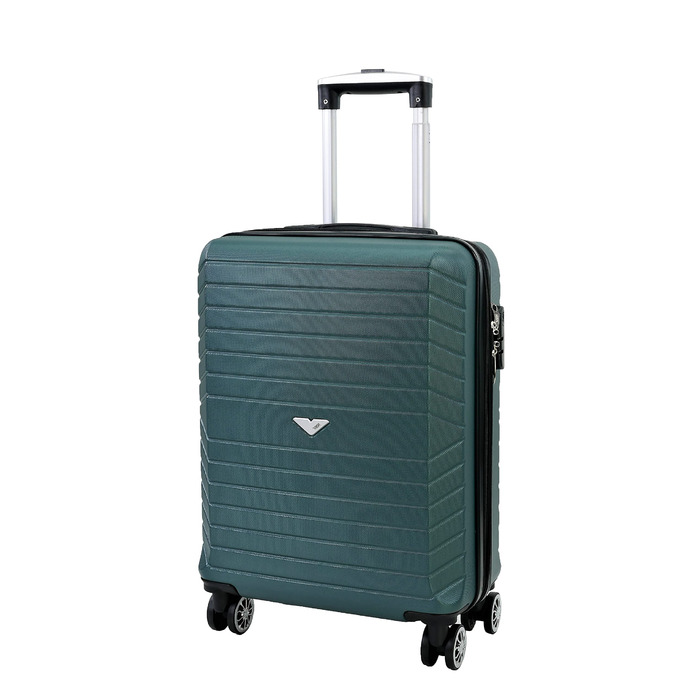 Валіза на 8 колесах VR629, зелений колір, розмір S (34-45л), 55x39x22 см, вага 2,8 кг