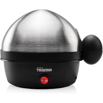 Яйцеварка Tristar EK-3076 - на 7 яєць, чорна нержавіюча сталь
