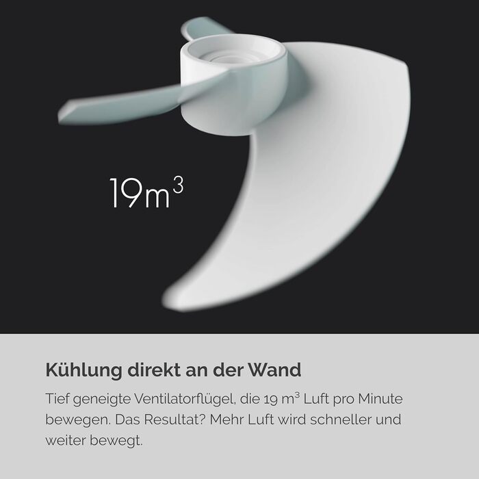 Настільний вентилятор MEACO MeacoFan Sefte - регульований по висоті вентилятор з потужним повітряним потоком - надзвичайно тихе ох