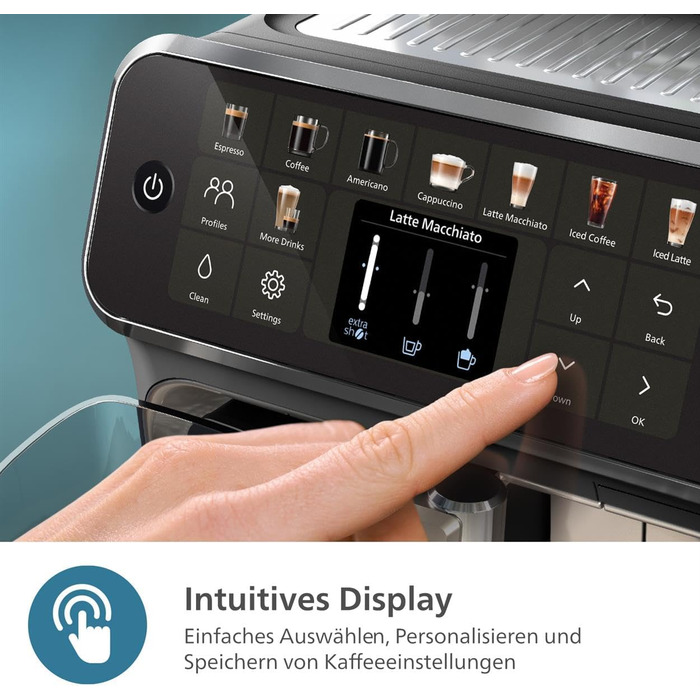 Повністю автоматична кавоварка Philips серії 5500 з функцією Latte Go, технологією SilentBrew, швидким запуском. Ароматна кава зі