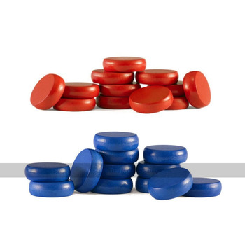 Набір дисків Crokinole (12 синіх, 12 червоних плюс 2 запасні)