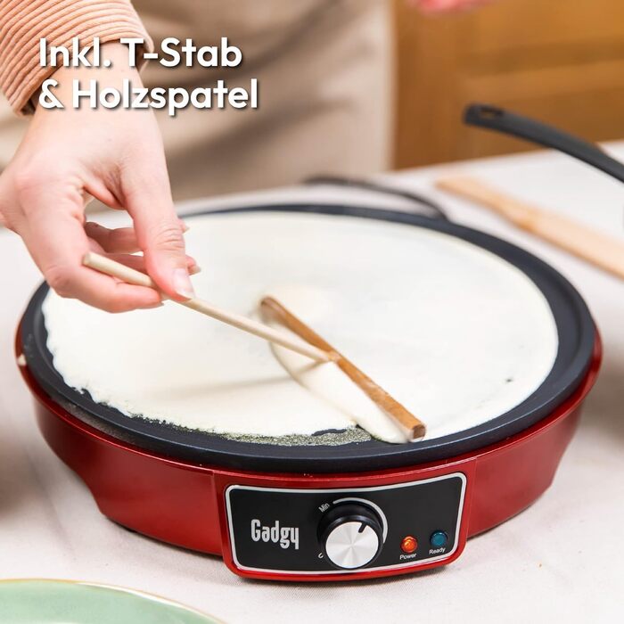 Кавоварка для млинців з антипригарним покриттям Креп діаметром 30 см Млинниця з намазувачем тіста та млинцями Млинниця для млинців, млинців, оладок одиночна