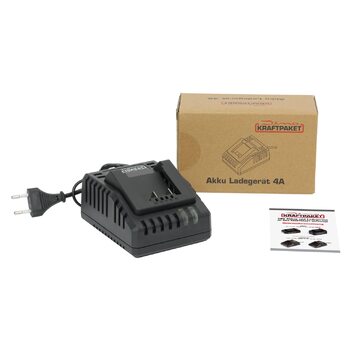Зарядний пристрій Dino KRAFTPAKET 4A для літій-іонного акумулятора 18V 4Ah, сумісний з 18-вольтовою акумуляторною системою Dino KRAFTPAKET