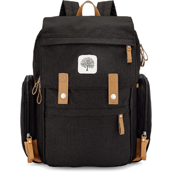 Пеленальний рюкзак Parker - велика пеленальна сумка з ізольованими кишенями, ременями для коляски та пеленальним килимком - 'Birch