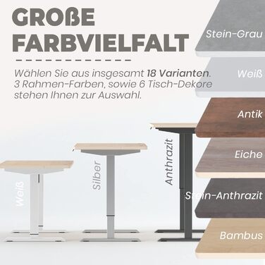 Стіл VESKA з регульованою висотою (140 x 70 см) - Стіл для роботи сидячи та стоячи - Офісний стіл з електричним регулюванням висоти, сенсорним екраном та сталевими ніжками (білий/білий)