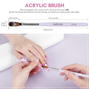 Набір акрилових рідин Saviland для моделювання нігтів