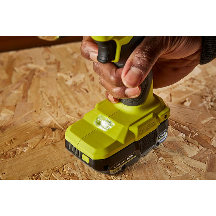 Акумуляторний ударний дриль-шуруповерт RYOBI 18 В ONE RPD18BL1-2C42S, макс. крутний момент 54 Нм, швидкозатискний патрон, G5 GripZ