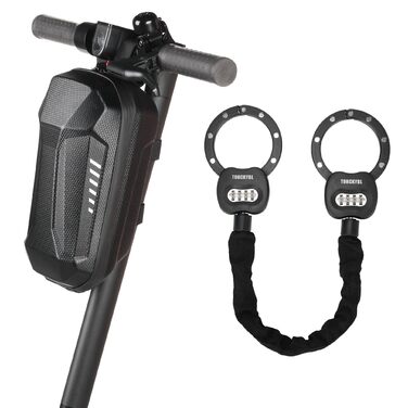 Міцний ланцюговий замок з кодом та чохлом 94 см x 8 мм, 4-значний цифровий код вологостійкий, захист від прослуховування та корозії для електросамокатів, велосипедів, мотоциклів. Надійний кодовий замок з ланцюгом та чохлом.