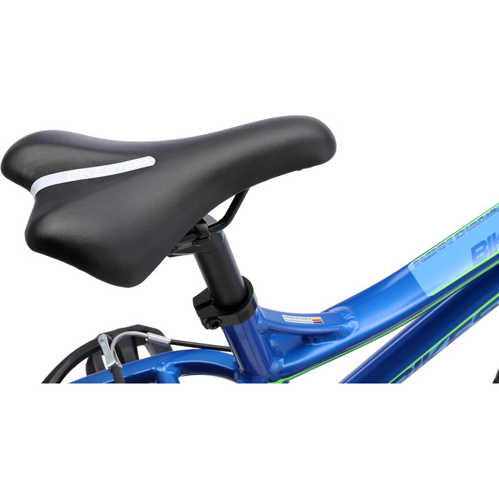 Дитячий алюмінієвий гірський велосипед BIKESTAR з V-подібними гальмами для дівчаток та хлопчиків віком 4-5 років 16-дюймовий дитячий гірський велосипед БЕЗ РИЗИКУ БЕЗ ПРОБНОГО ВИПРОБУВАННЯ, синій та зелений