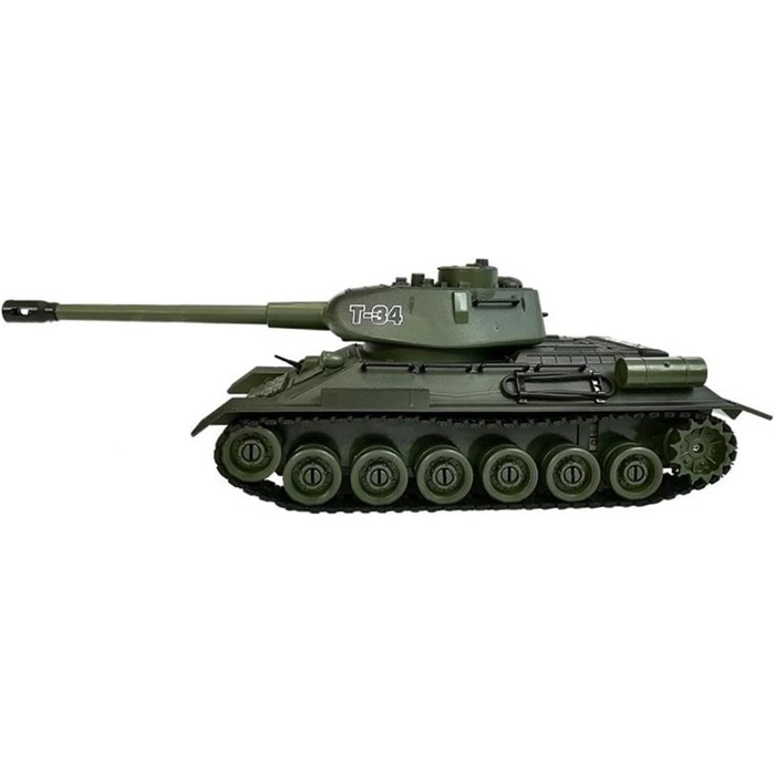 Радіокерований танк T-34 Битва Панцерів 128, оливково-зелений, з вбудованою інфрачервоною системою бою 2,4 ГГц (efaso 99815)