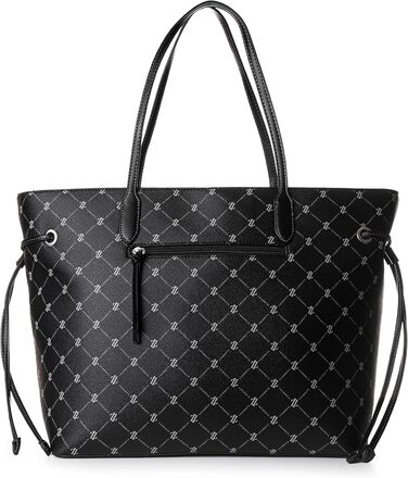 Сумка для покупок жіноча сумка з бічними шнурками сумка через плече XXL 37.5 см чорна